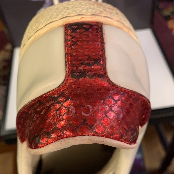 Gucci White snake low Ace sneakers size 9.5 - Picture 8 of 9